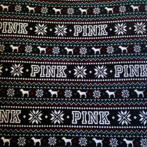 💕 PINK Victoria's Secret Snowflake Sherpa Throw Blanket